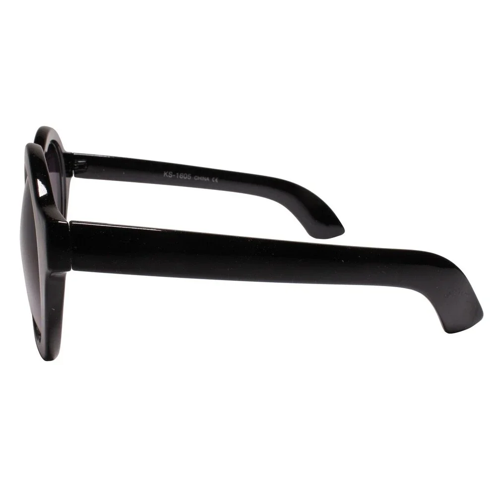 Classic Retro Round Large Oversized Sunglasses Mens Womens Black Shades